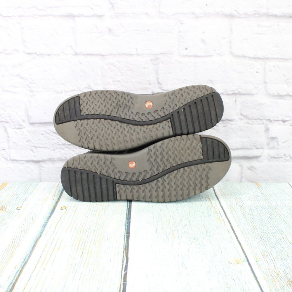 Clarks Unstructured Black Leather Comfort Low Top Sneakers Shoes Size 9.5 Medium - Picture 9 of 9